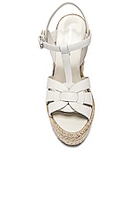 Saint Laurent Tribute Espadrille Wedge in Porcellana, view 4, click to view large image.