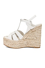 Saint Laurent Tribute Espadrille Wedge in Porcellana, view 5, click to view large image.