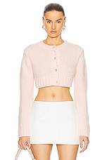 Sandy Liang Ito Cardigan in Blush, view 1, click to view large image.