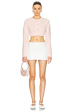 Sandy Liang Ito Cardigan in Blush, view 4, click to view large image.