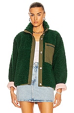 Sandy Liang Fleece Jacket in Evergreen | FWRD Sandy Liang Fleece Jacket in Evergreen | FWRD
