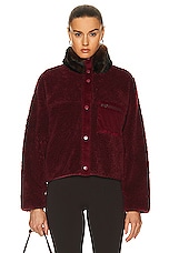 Sandy Liang Dough Fleece Jacket in Brunello, view 2, click to view large image.