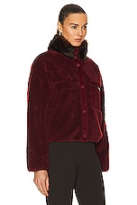 Sandy Liang Dough Fleece Jacket in Brunello, view 3, click to view large image.