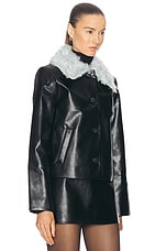 Sandy Liang Maru Jacket in Black, view 3, click to view large image.