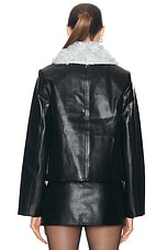 Sandy Liang Maru Jacket in Black, view 4, click to view large image.