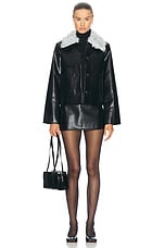 Sandy Liang Maru Jacket in Black, view 5, click to view large image.