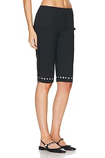 Sandy Liang Crouton Capri Pant in Black, view 2, click to view large image.