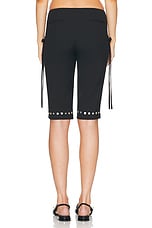 Sandy Liang Crouton Capri Pant in Black, view 3, click to view large image.