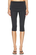 Sandy Liang Solow Capri Pant in Black, view 1, click to view large image.