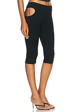 Sandy Liang Ash Capri Pant in Black, view 2, click to view large image.