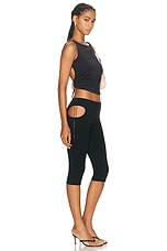 Sandy Liang Ash Capri Pant in Black, view 5, click to view large image.