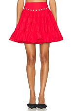 Sandy Liang Chumi Skirt in Red, view 1, click to view large image.