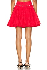 Sandy Liang Chumi Skirt in Red, view 3, click to view large image.