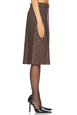 Sandy Liang Mercury Skirt in Dark Brown, view 3, click to view large image.