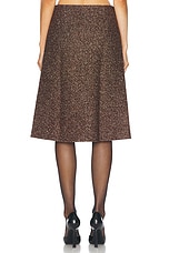 Sandy Liang Mercury Skirt in Dark Brown, view 4, click to view large image.