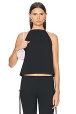 Sandy Liang South Apron Top in Black, view 1, click to view large image.