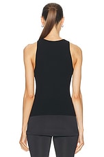 Sandy Liang Bellissimo Tank Top in Black, view 3, click to view large image.
