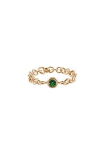 Spinelli Kilcollin Gravity Estrella Emerald Ring in Yellow Gold & Emerald, view 1, click to view large image.
