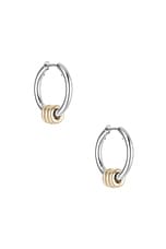 Spinelli Kilcollin Nevine Earrings in Sterling Silver & 18k Yellow Gold, view 1, click to view large image.
