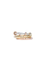 Spinelli Kilcollin Raneth MX Ring in Sterling Silver, 18K Rose Gold, and 18K Yellow Gold, view 1, click to view large image.