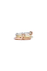 Spinelli Kilcollin Raneth MX Ring in Sterling Silver, 18K Rose Gold, and 18K Yellow Gold, view 3, click to view large image.