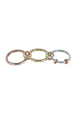 Spinelli Kilcollin Raneth MX Ring in Sterling Silver, 18K Rose Gold, and 18K Yellow Gold, view 4, click to view large image.