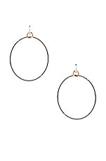 Spinelli Kilcollin Altraire Noir Hoop Earrings in Black Rhodium Plated Silver, view 3, click to view large image.