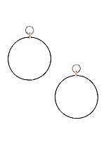 Spinelli Kilcollin Altraire Noir Hoop Earrings in Black Rhodium Plated Silver, view 4, click to view large image.