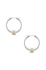 Spinelli Kilcollin Ara SG Hoop Earrings in Silver, view 1, click to view large image.
