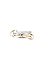 Spinelli Kilcollin Acacia MX Ring in Sterling Silver & 18K Yellow Gold & 18K Rose Gold, view 2, click to view large image.