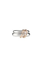 Spinelli Kilcollin Virgo SG Ring in Sterling Silver & 18K Rose Gold, view 1, click to view large image.