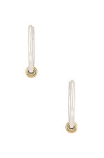 Spinelli Kilcollin Argo SG Earrings in Sterling Silver & 18K Yellow Gold, view 3, click to view large image.