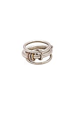 Spinelli Kilcollin Gemini Ring in Sterling Silver & White Diamonds, view 1, click to view large image.