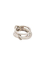Spinelli Kilcollin Gemini Ring in Sterling Silver & White Diamonds, view 3, click to view large image.