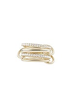 Spinelli Kilcollin Polaris Ring in 18K Yellow Gold & White Diamonds, view 1, click to view large image.