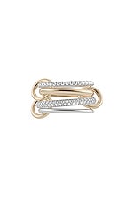 Spinelli Kilcollin Vega Blanc Petite Ring in Silver & Yellow Gold, view 1, click to view large image.