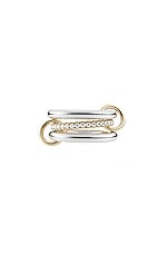 Spinelli Kilcollin Libra Sg Petite Ring in Sterling Silver & 18k Yellow Gold, view 1, click to view large image.