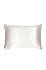slip Queen/Standard Pure Silk Pillowcase in White, view 1, click to view large image.