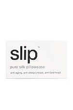 slip Queen/Standard Pure Silk Pillowcase in White, view 2, click to view large image.