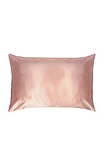 slip Queen/Standard Pure Silk Pillowcase in Pink, view 1, click to view large image.