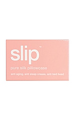 slip Queen/Standard Pure Silk Pillowcase in Pink, view 2, click to view large image.