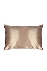 slip Queen/Standard Pure Silk Pillowcase in Caramel, view 1, click to view large image.