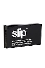 slip King Pure Silk Pillowcase in Black, view 3, click to view large image.
