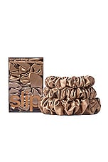 slip Assorted Scrunchie Set Of 3 in Light Brown, view 1, click to view large image.