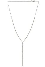 Siena Jewelry Lariat Necklace in 14k White Gold & Diamond, view 1, click to view large image.