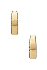 Siena Jewelry Hoop Earring in 14k Yellow Gold & Diamond, view 3, click to view large image.