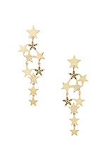 Siena Jewelry Star Earring in 14k Yellow Gold, Diamond, & Sapphire, view 1, click to view large image.