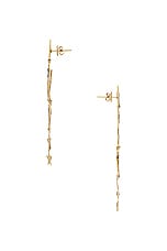 Siena Jewelry Star Earring in 14k Yellow Gold, Diamond, & Sapphire, view 2, click to view large image.