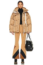 Shoreditch Ski Club Willow Puffer in Conker Brown, view 2, click to view large image.