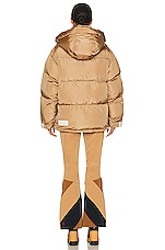 Shoreditch Ski Club Willow Puffer in Conker Brown, view 4, click to view large image.